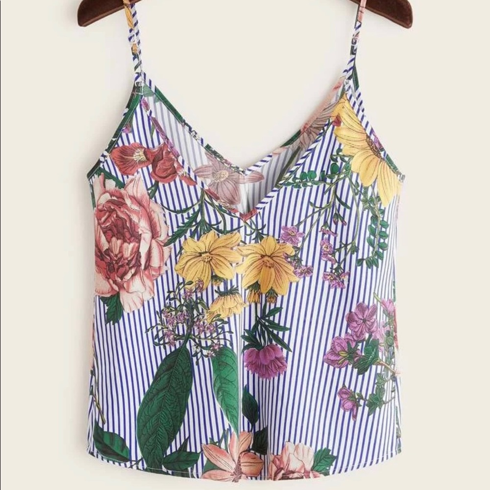 NWT Stripes with Floral Cami